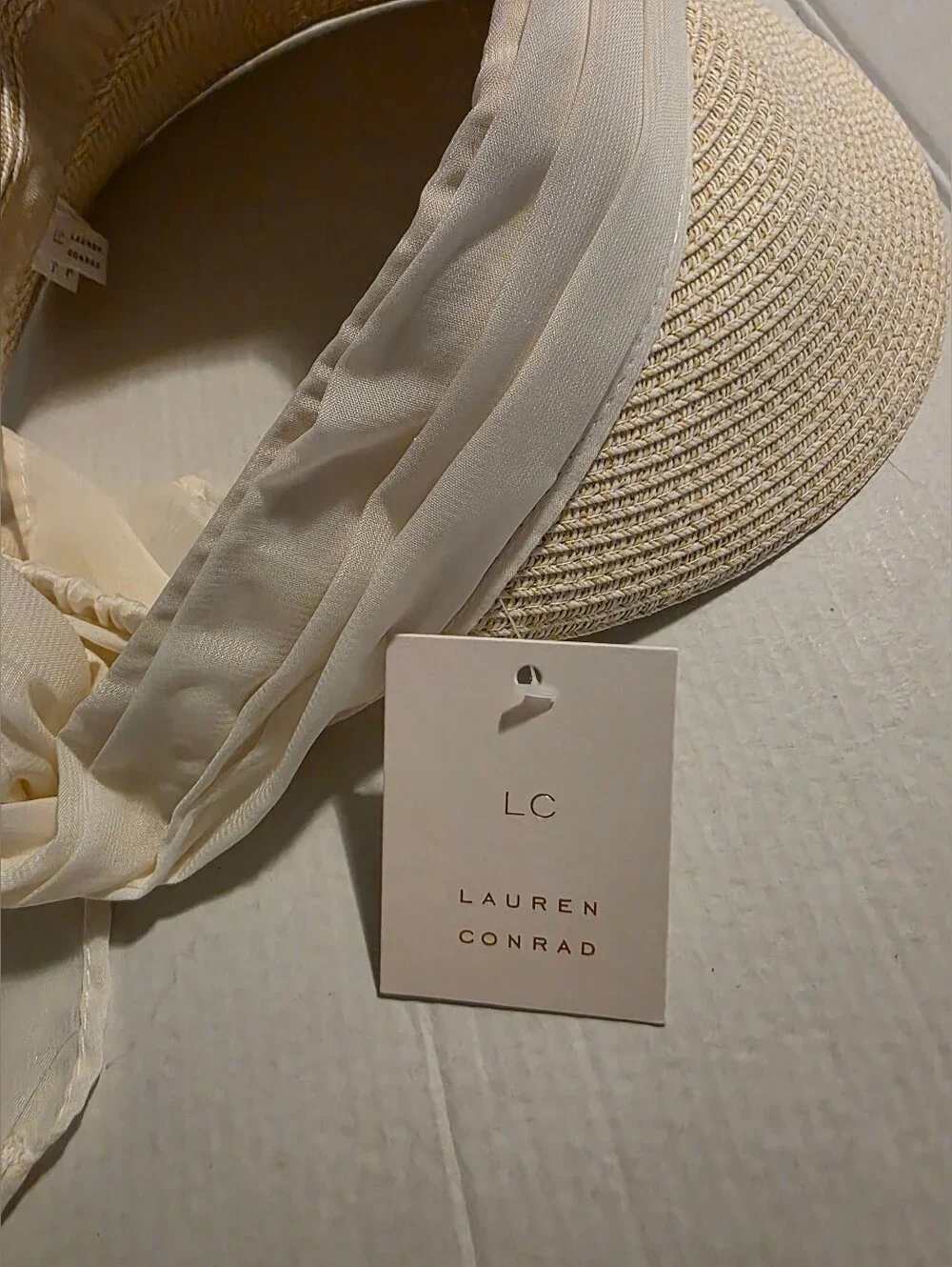 LC Lauren Conrad Tie Back Visor